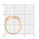 Кольцо из красного золота с фианитами