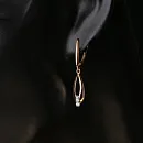 Серьги из красного золота с фианитами