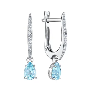 Серьги из белого золота