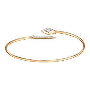 Браслет из красного золота с фианитами