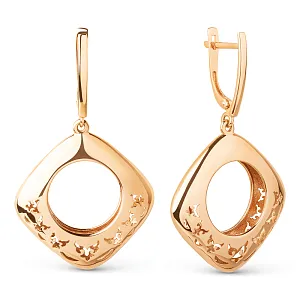 Серьги из красного золота