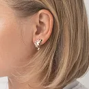 Серьги из красного золота с фианитами