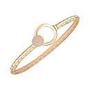 Браслет из красного золота с фианитами