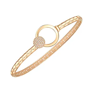 Браслет из красного золота с фианитами