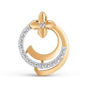 Подвеска из красного золота с фианитами