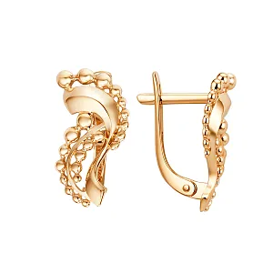 Серьги из красного золота