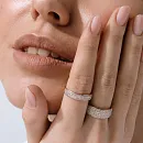 Кольцо из красного золота с фианитами