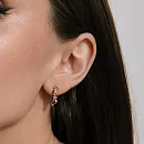 Серьги из красного золота с фианитами