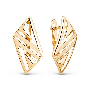 Серьги из красного золота