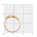 Кольцо из красного золота с фианитами