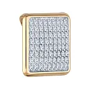 Подвеска из красного золота с фианитами