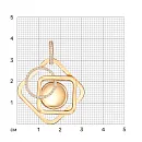 Подвеска из красного золота с фианитами