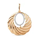 Подвеска из красного золота с фианитами