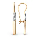 Серьги из красного золота с фианитами
