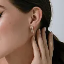 Серьги из красного золота с фианитами