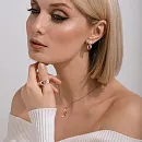 Подвеска из красного золота с фианитами