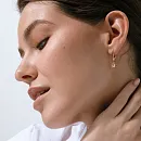 Серьги из красного золота с фианитами