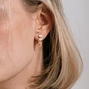 Серьги из красного золота с фианитами