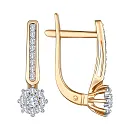 Серьги из красного золота с бриллиантами