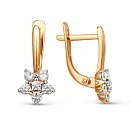 Серьги из красного золота с фианитами