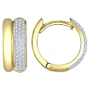 Серьги из желтого золота с бриллиантами