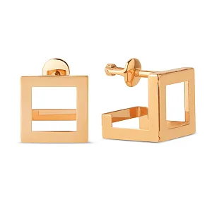 Серьги пусеты из красного золота