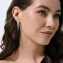 Серьги из красного золота с фианитами