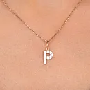 Подвеска из красного золота с фианитами