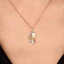 Подвеска из красного золота с фианитами