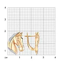 Серьги из красного золота с фианитами