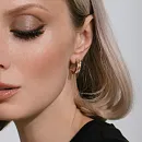 Серьги из красного золота с фианитами