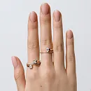 Кольцо из красного золота с фианитами