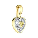 Подвеска из желтого золота с бриллиантами