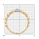 Кольцо из красного золота с фианитами