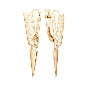 Серьги из красного золота