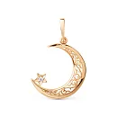 Подвеска из красного золота с фианитом