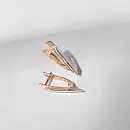 Серьги из красного золота с фианитами