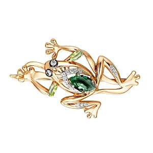 Брошь из красного золота