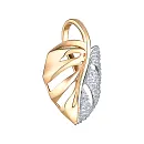 Подвеска из красного золота с фианитами