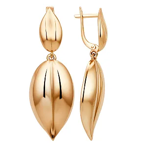 Серьги из красного золота