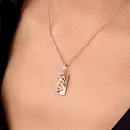 Подвеска из красного золота с фианитами