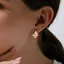 Серьги из красного золота с фианитами