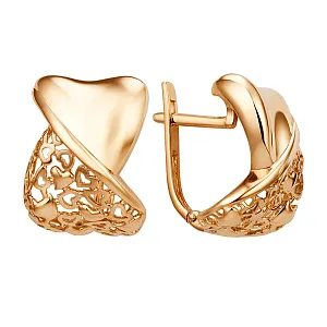Серьги из красного золота