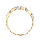 Кольцо из красного золота с фианитами