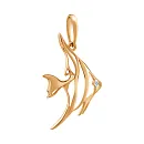 Подвеска из красного золота с фианитом