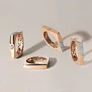 Кольцо из красного золота с фианитами