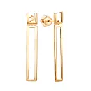 Серьги пусеты из красного золота