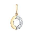 Подвеска из красного золота с фианитами