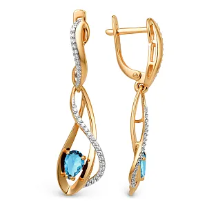 Серьги из красного золота