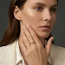 Кольцо из красного золота с бриллиантами